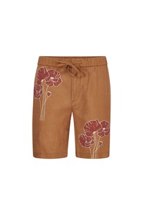 TK Maxx Gold Label meskie brazowe lniane szorty 299.99PLN