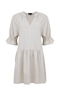 TK Maxx Kremowa lniana sukienka z dekoltem w serek 169.99 ZL