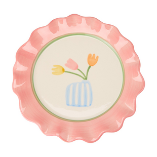 TK Maxx rozowy talerz z kwiatkiem 34.99PLN