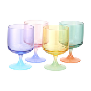 TK Maxx zestaw 4 wielokoloowych kieliszkow do wina z krotka nozka 79.99PLN