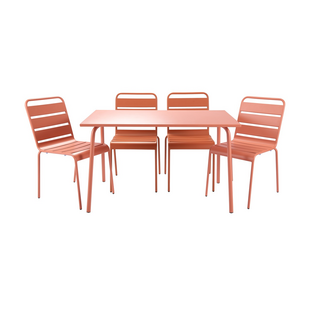 TK Maxx zestaw stolu i 4 krzesel z rozowego metalu 1499.99PLN