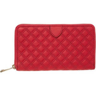 Czerwona portmonetka ze skóry