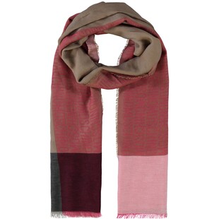 Brązowo-różowy szalik