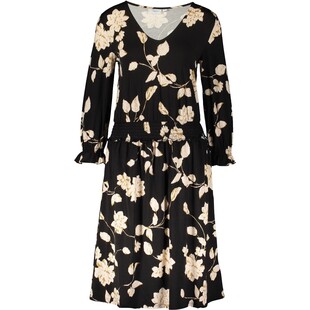 Sukienka w kwiaty z długim rękawem