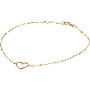 Złota bransoletka z serduszkiem
