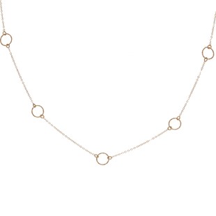 9-karatowy łańcuszek z kółkami