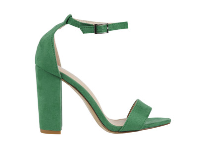 Zielone buty na obcasie