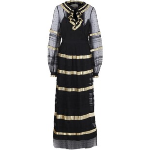 Czarno-złota sukienka maxi