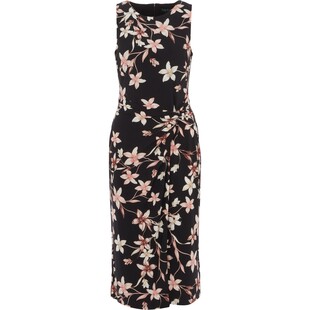 Dopasowana sukienka midi w kwiaty