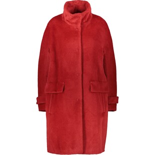 Wełniany czerwony płaszcz