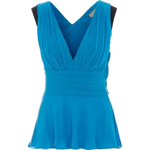 Niebieski top z dekoltem