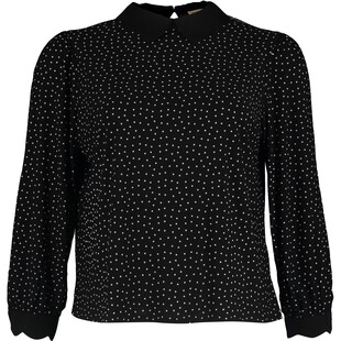 Czarna bluzka w groszki