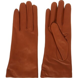 Brązowe skórzane rękawiczki