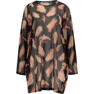 Czarna tunika ze wzorem