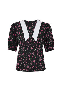 Bluzka damska z bialym kolnierzykiem