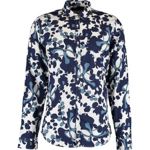 Koszula w biało-niebieski print