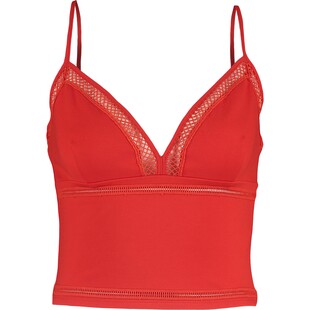 Czerwony trop top na ramiączka