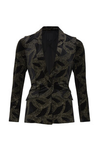 Czarny żakiet ze złotą aplikacją