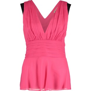 Różowa kopertowa bluzka