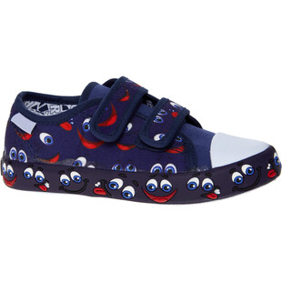 Niebieskie sneakersy z aplikacja