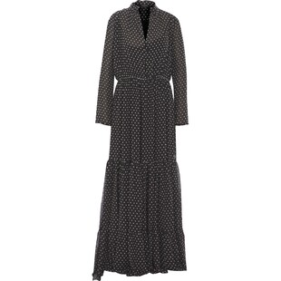 Długa sukienka w groszki