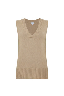 Bezowa kamizelka damska