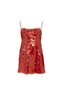 Pomarańczowy cekinowy top