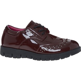 Burgundowe lakierowane buty