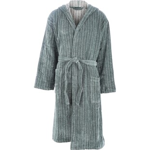 Zielony szlafrok w paski