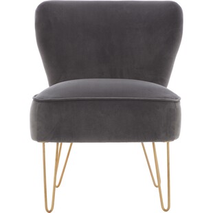 Szare krzesło welurowe 80x60 cm