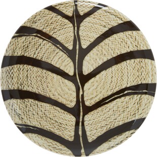 Talerz w brązowe paski