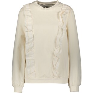 Kremowa bluza z falbankami