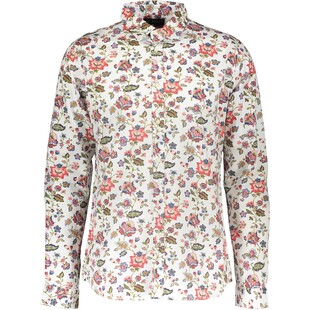 Biała koszula w kwiaty