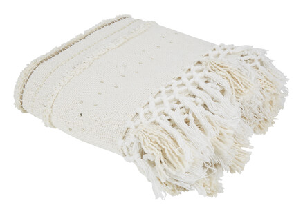 Biala narzuta z cekinami