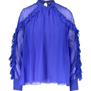 Niebieska koszula z bufiastymi rękawami