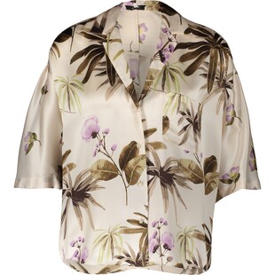 Jedwabna koszula w kwiaty