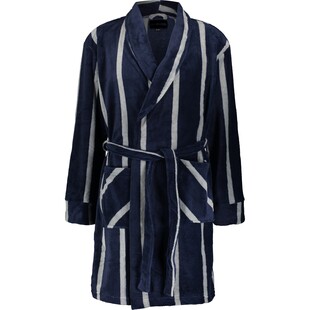 Granatowy szlafrok w paski