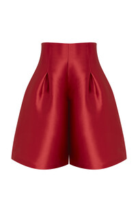 Czerwone satynowe culotty
