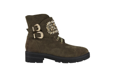 Zielone zamszowe buty