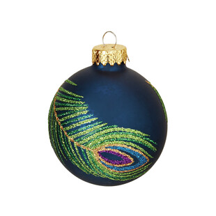 Bombka z pawim piorem