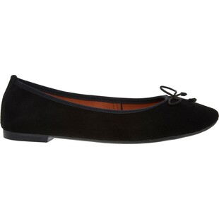 Czarne zamszowe balerinki