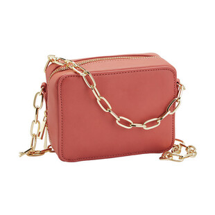 Brzoskwiniowa torebka na lancuszku