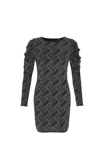 Czarno-srebrna sukienka