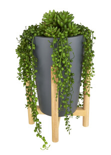 Drewniany stojak na doniczke