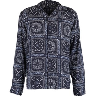 Granatowa koszula we wzory