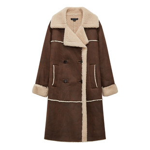 TK Maxx - Moda - brazowy plaszcz z futerkiem, 329.99PLN