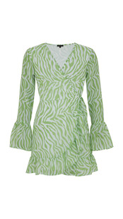 TK Maxx zielona sukienka w zebre 84.99zl