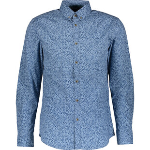 Niebieska koszula w kwiatowy wzór