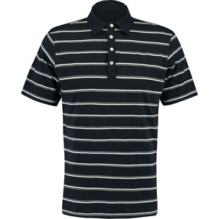 Granatowa koszulka polo w paski