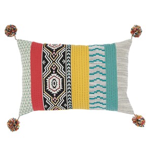 Kolorowa poduszka z frędzlami